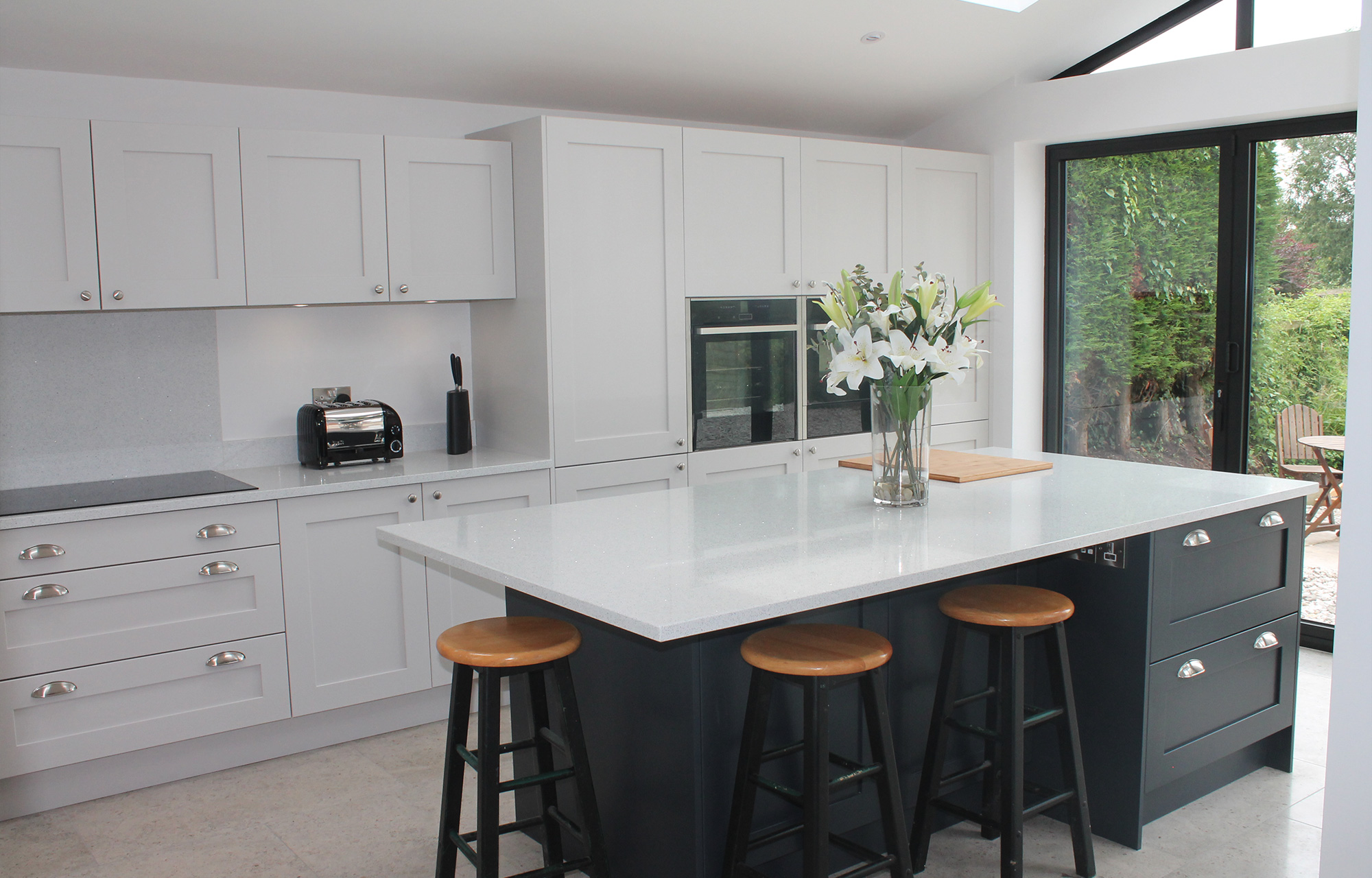Bespoke painted Shaker kitchen and boot room